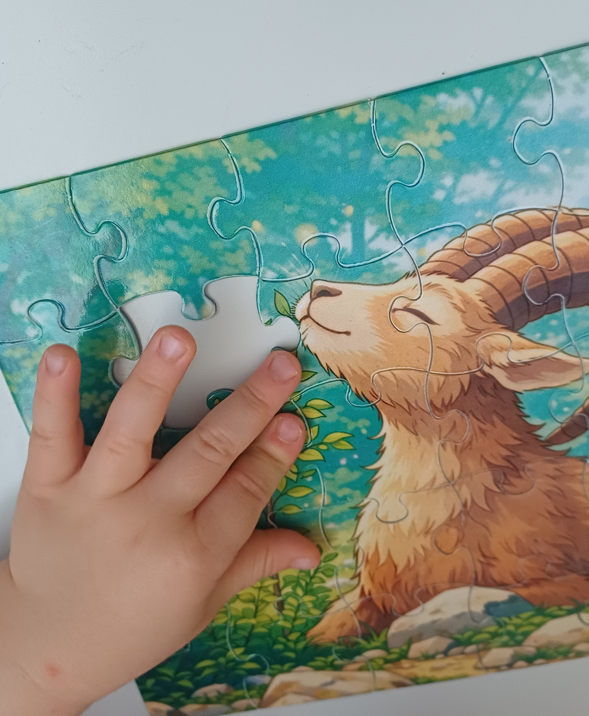 Petite mains d'enfants sur puzzle 35 pieces 