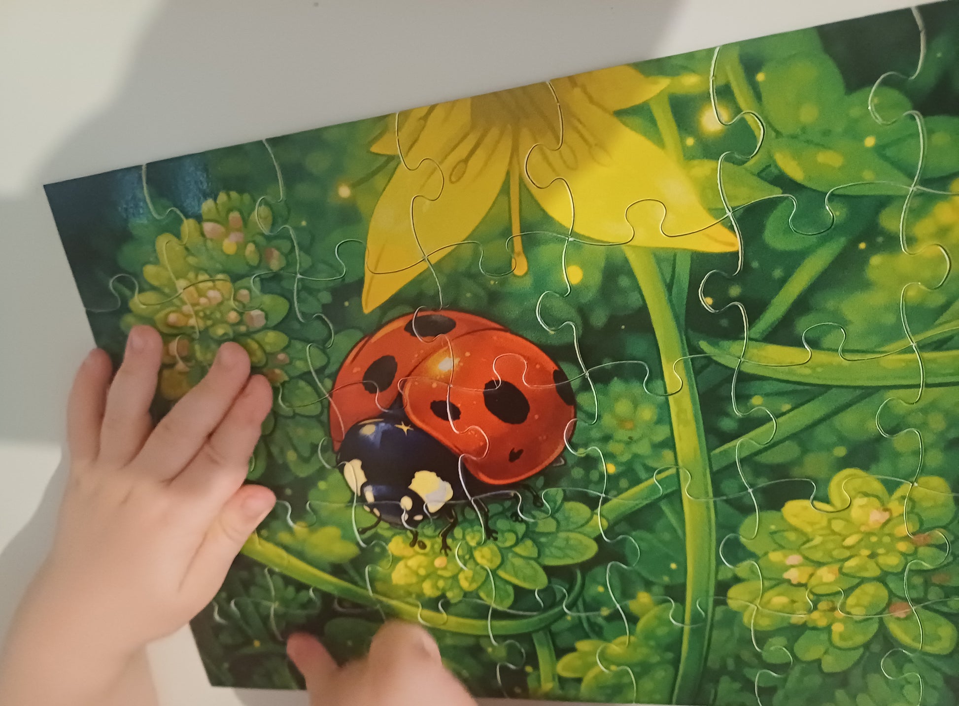 Puzzle Coccinelle construit par des petites mains
