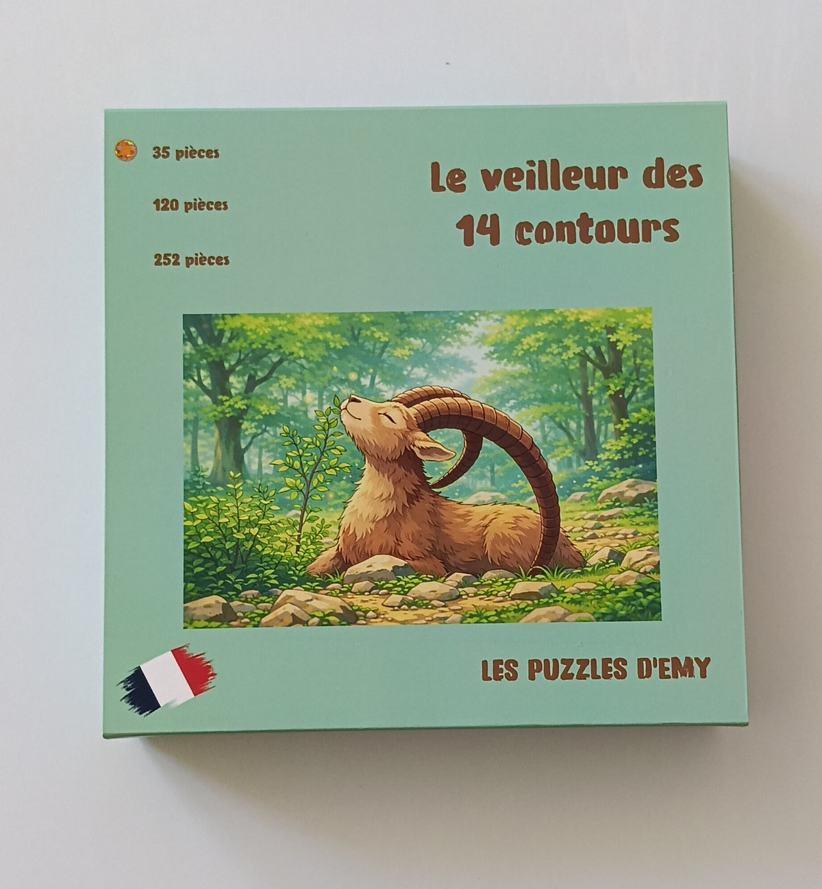 Puzzle pour enfants - BOUQUETIN - Le veilleur des 14 contours