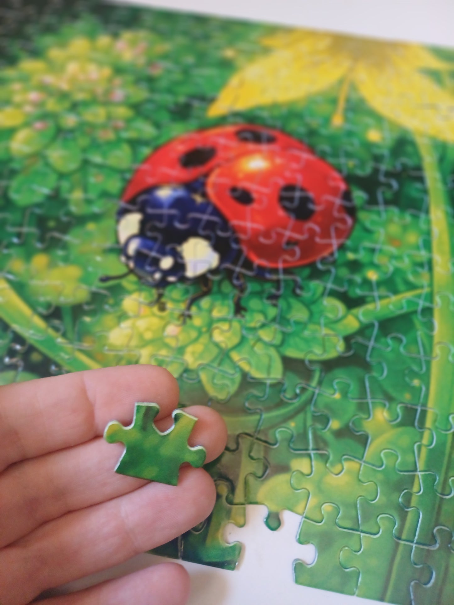 Puzzle 120 pièces - coccinelle - L’invitée à pois