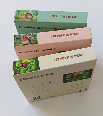 Puzzle pour enfants - COCCINELLE - L’invitée à pois