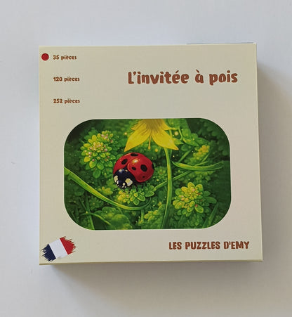 Puzzle pour enfants - COCCINELLE - L’invitée à pois